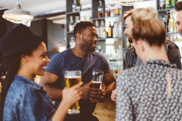 Residents out for drinks near The Encore in Atlanta, Georgia