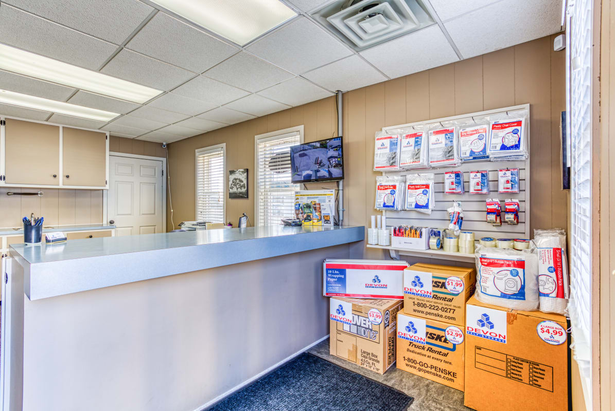 Packing supplies at Devon Self Storage in Jenison, Michigan