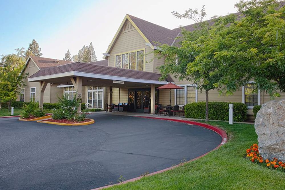 Entrance to Hilltop Commons Senior Living in Grass Valley, California
