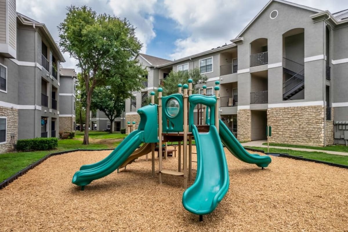 The playground at Park Creek Apartments in Fort Worth, Texas