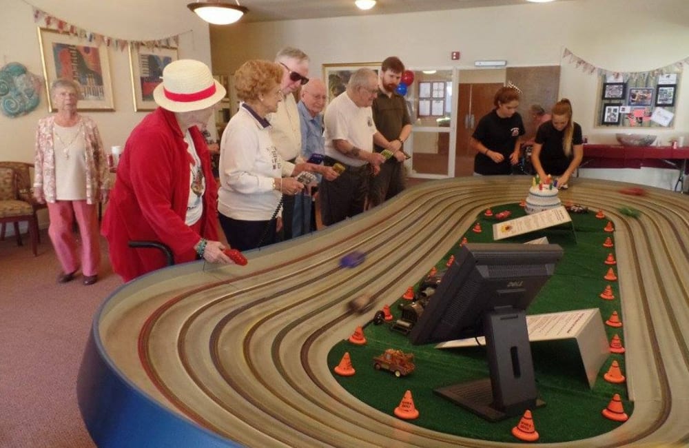Awesome racecar event at Roseville Commons Senior Living in Roseville, California