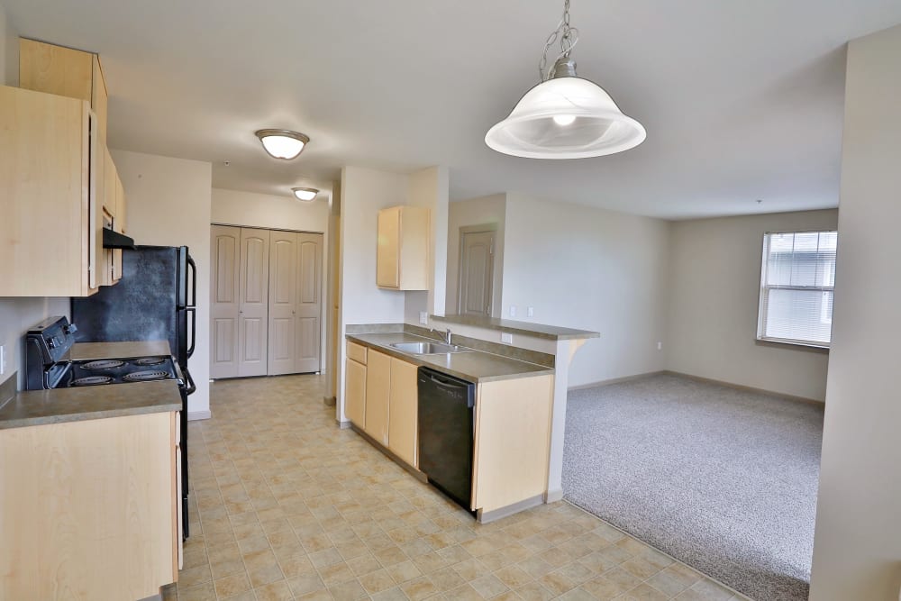 Kitchen at Heritage Meadow Apartments in Eugene, Oregon