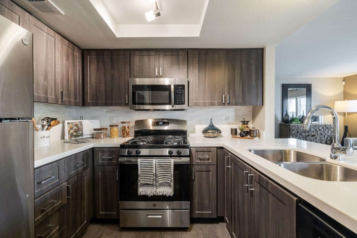 Rendering of kitchen at Hensley at Corona Pointe in Corona, California