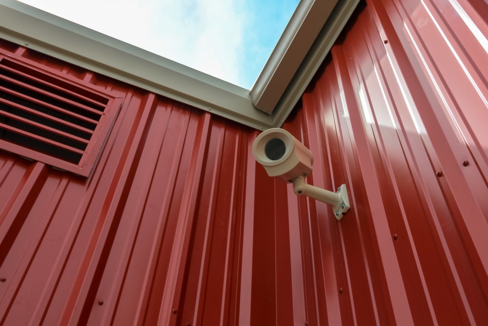 Security camera at Cottonwood Cool Storage in Cottonwood, Arizona.