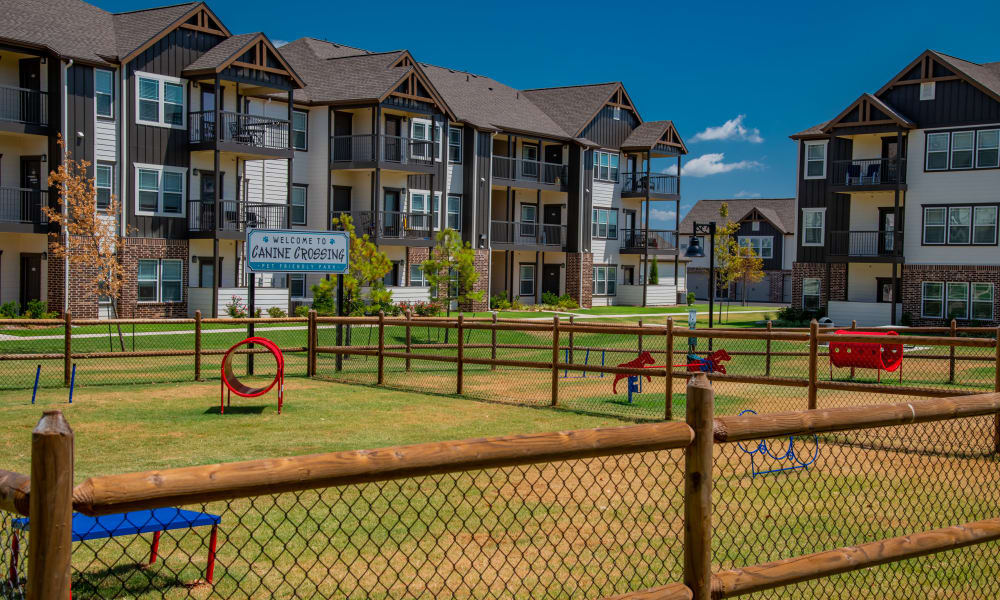 Dog park at Stonehorse Crossing Apartments in Oklahoma City, Oklahoma