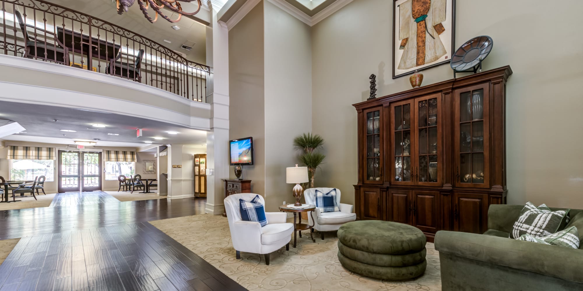 Lobby area of Cypress Place in Ventura, California