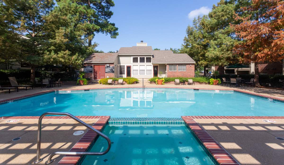 Swimming pool in front of the building at Southwood Village in Shreveport, Louisiana