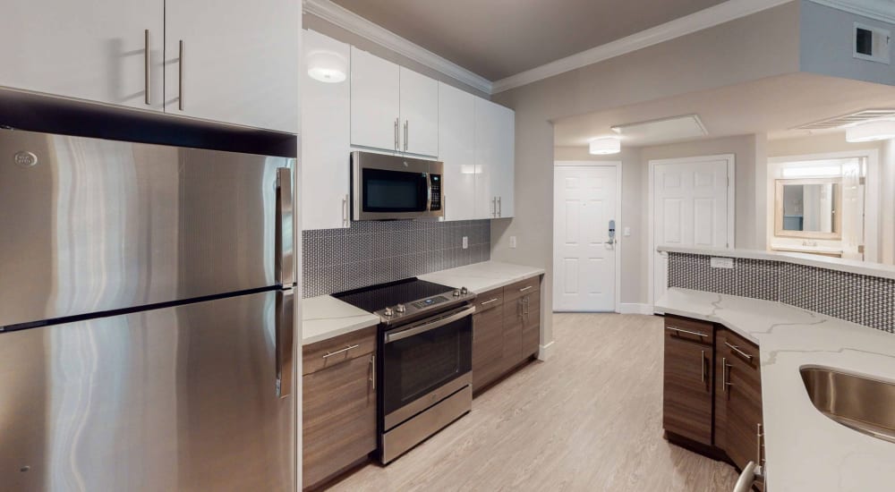 Modern kitchen at Town Center Apartments in Lafayette, California