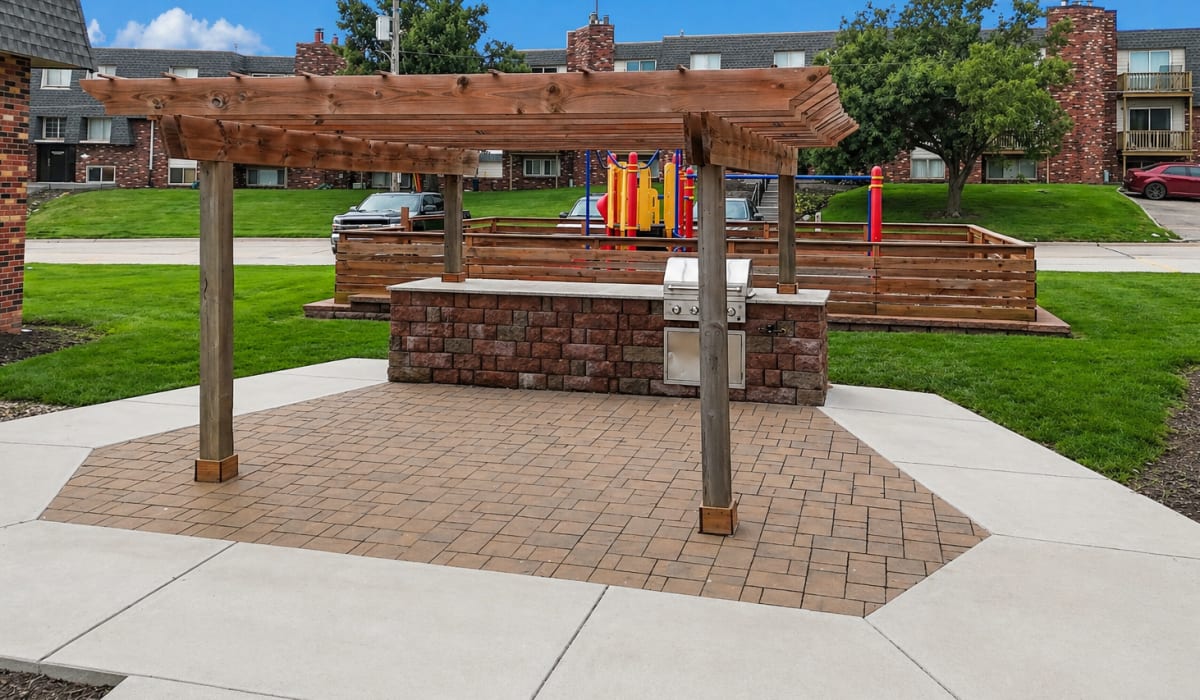 Grill station at Wildewood Commons in Ralston, Nebraska
