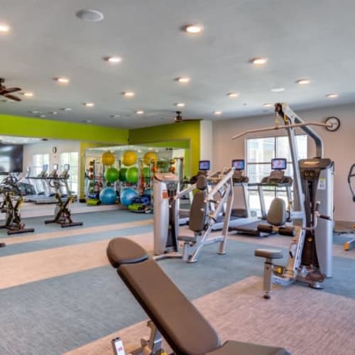 Fitness center at Williamson at the Overlook in Georgetown, Texas