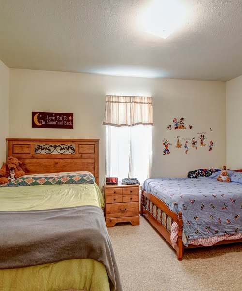 Beautiful bedroom at Yellowbud Place in Moorefield, West Virginia