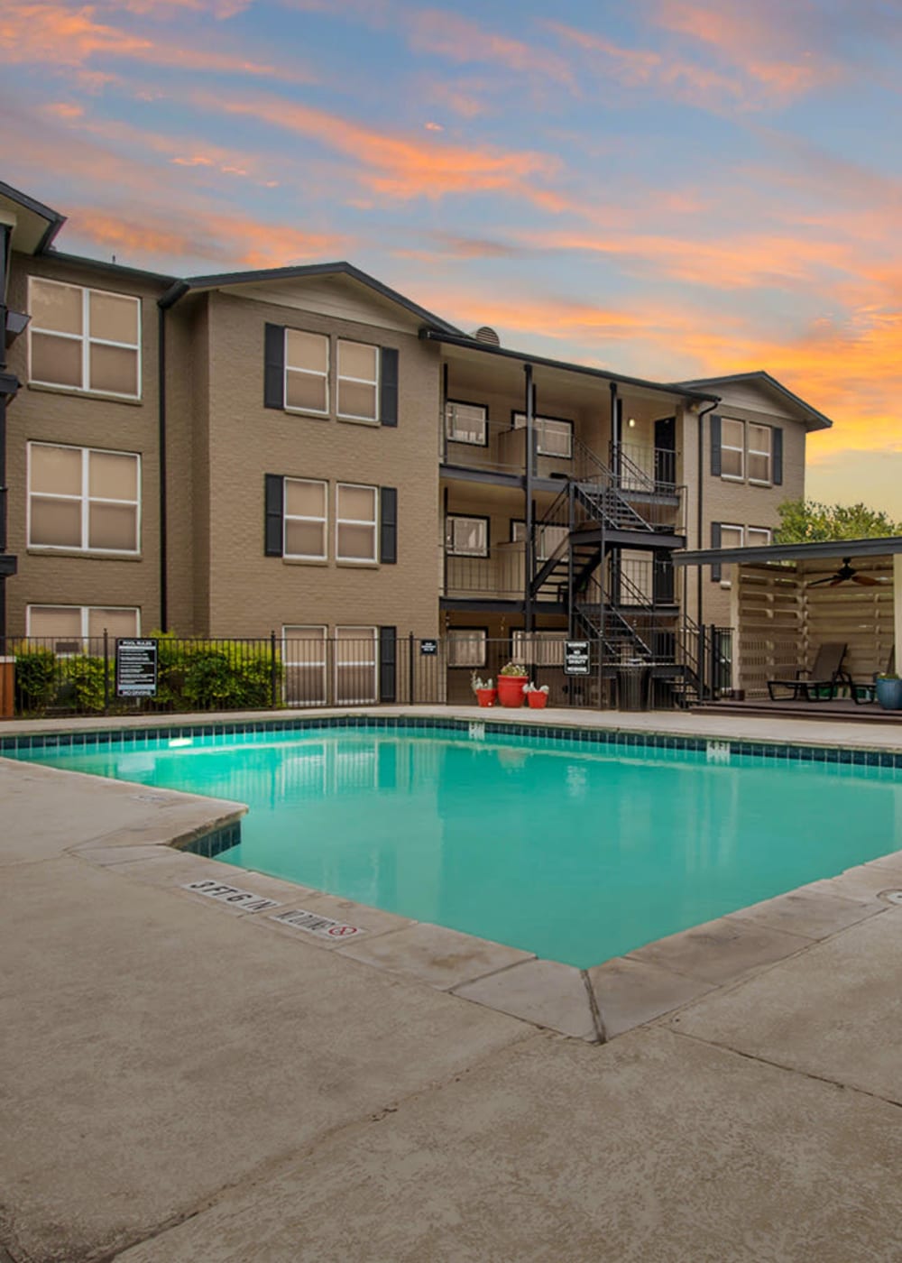 Rendering of residents swimming pool at City Summit Apartments in San Antonio, Texas