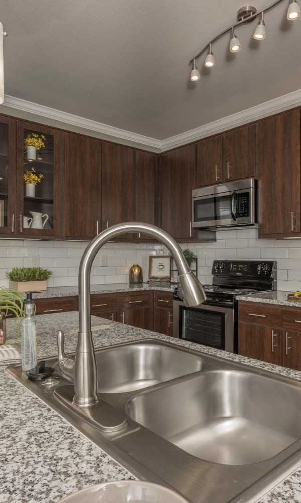 Modern appliances at The Abbey at Dominion Crossing in San Antonio, Texas