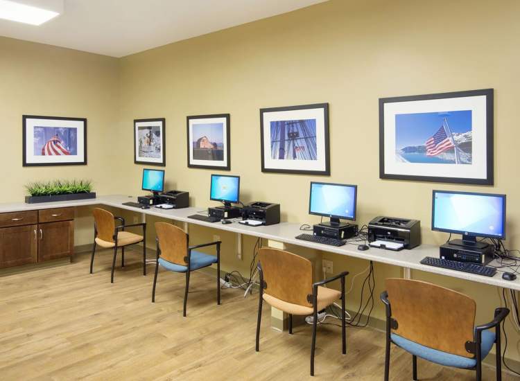 Community office at Bedford Green Apartments in Bedford, Massachusetts
