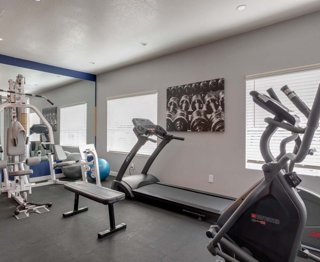 Fitness center for the community at 544 Southern Apartments in Mesa, Arizona