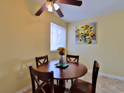 Beautiful dining table at apartments in Baltimore, Maryland