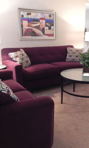 Living room of an apartment at Estancia Hills in Dallas, Texas