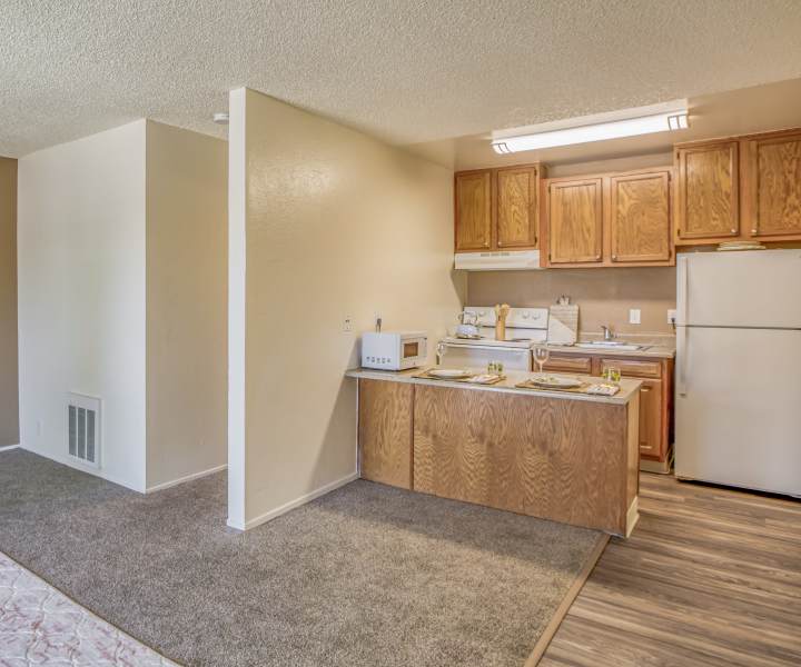 Kitchen at Orchard Glen Apartments in San Jose, California