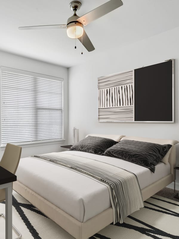Rendering of bedroom at Lantower Ambrosio in Pflugerville, Texas