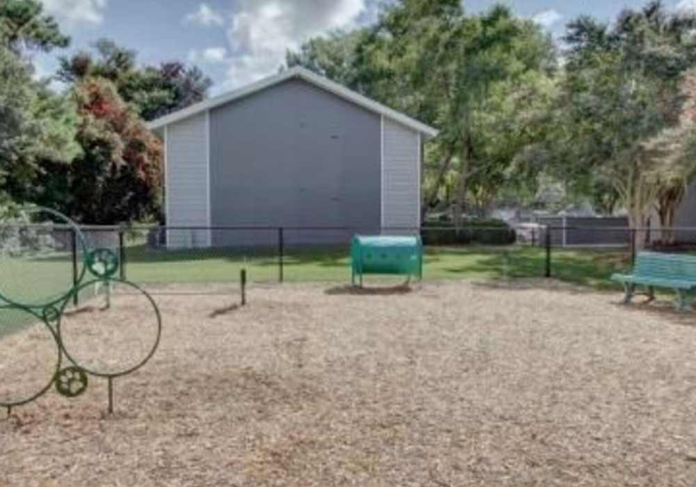 Community dog park at Parish Place in Mount Pleasant, South Carolina