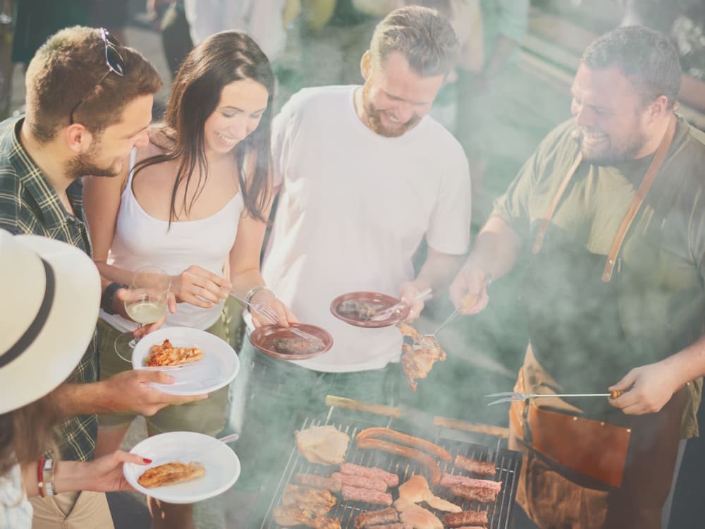 Friends at a bbq at EVR Spur Cross in Queen Creek, Arizona