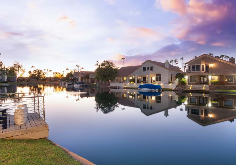 Lake view at Alcove at the Islands in Gilbert, Arizona  