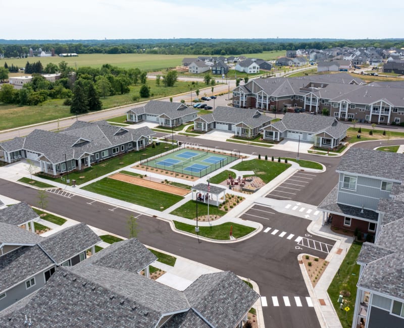 Aerial image of The Fields at Arbor Glen in Lake Elmo, Minnesota