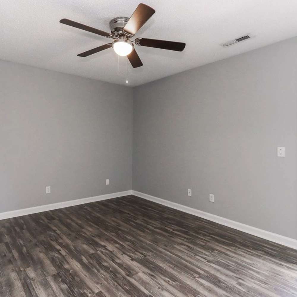 Bedroom with ceiling fan at The Oaks At Northshore in Chattanooga, Tennessee