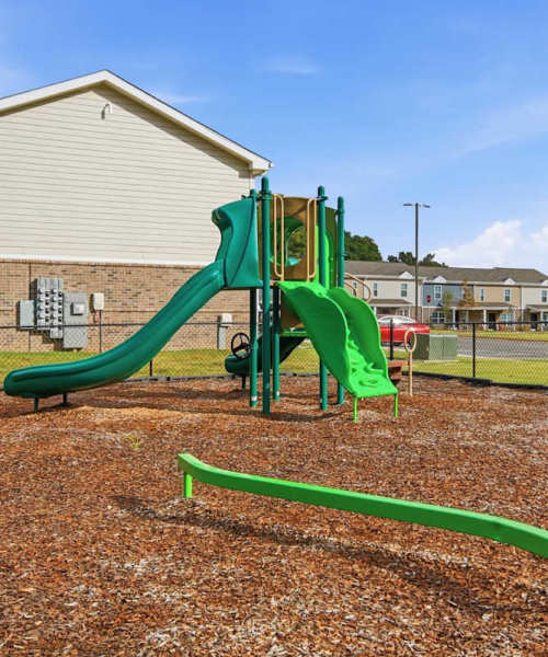 Well-maintained playground at Prior Farms in Madison, Georgia