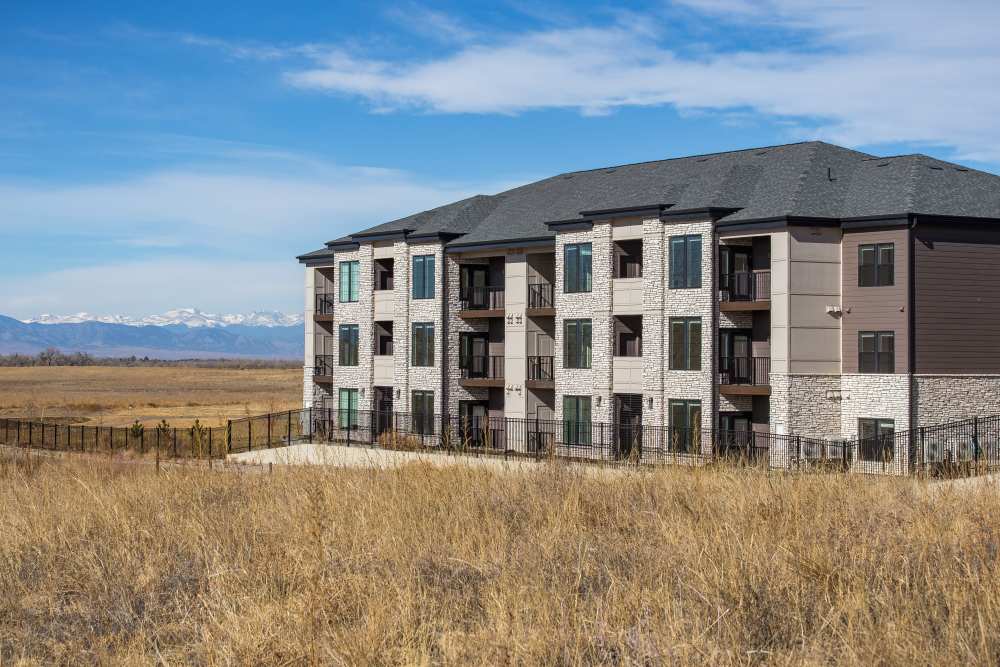 Outside of The Reserves at Eagle Point Apartment homes in Colorado. 