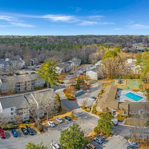 Aerial view of at Springdale Glen in Clarkston, Georgia