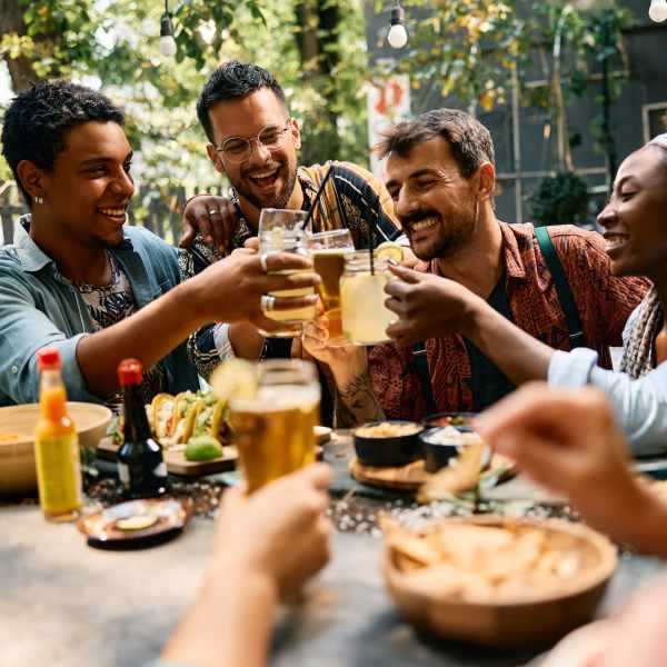 Friends having drinks nearby The Abbey at Copper Creek in San Antonio, Texas