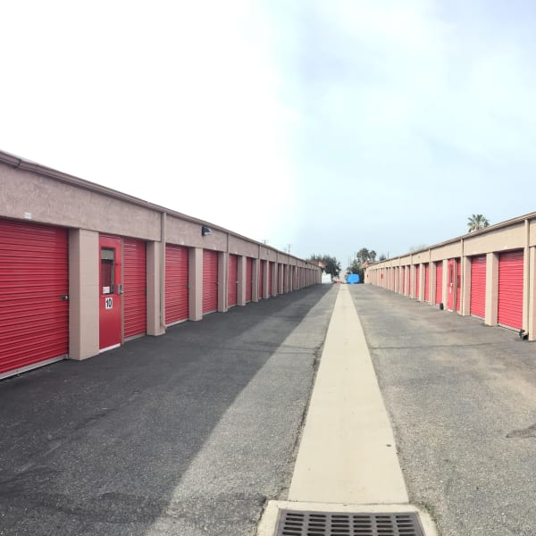 Drive-up access storage units at StorQuest Self Storage in Camarillo, California