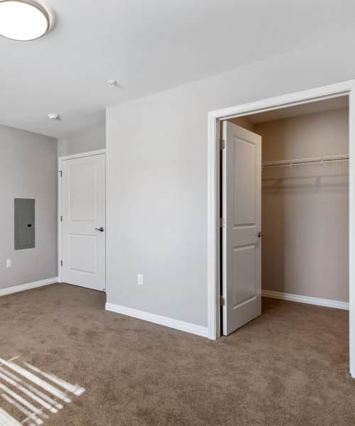 Spacious closets of model bedroom at Barley Square Apartments in Reading, Pennsylvania