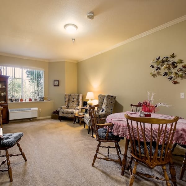 Resident living room at Pacifica Senior Living Chino Hills in Chino Hills, California