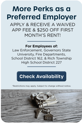 Preferred Employer Perks at Park Towers Apartments in Richton Park, Illinois