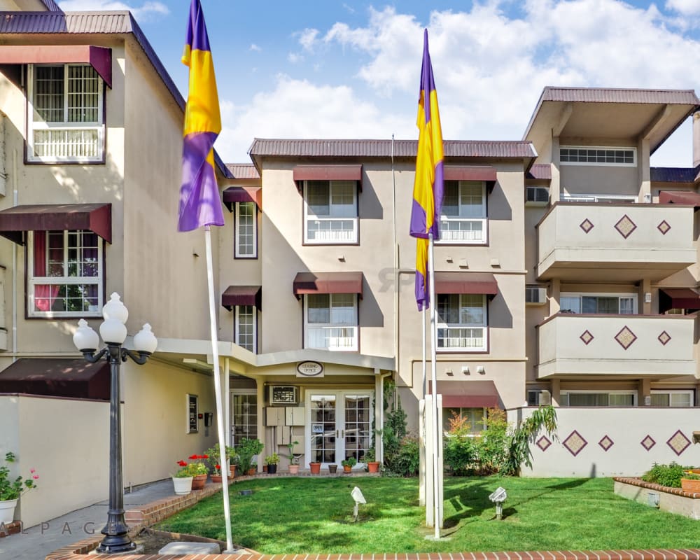 Exterior of the community at Palace Apartments in Concord, California