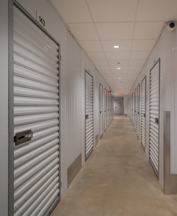 Indoor self storage units at StorQuest Self Storage in Naples, Florida