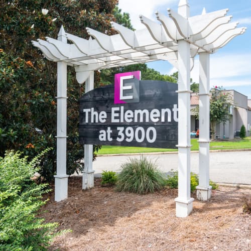 Community sign at Element at 3900 in Macon, Georgia