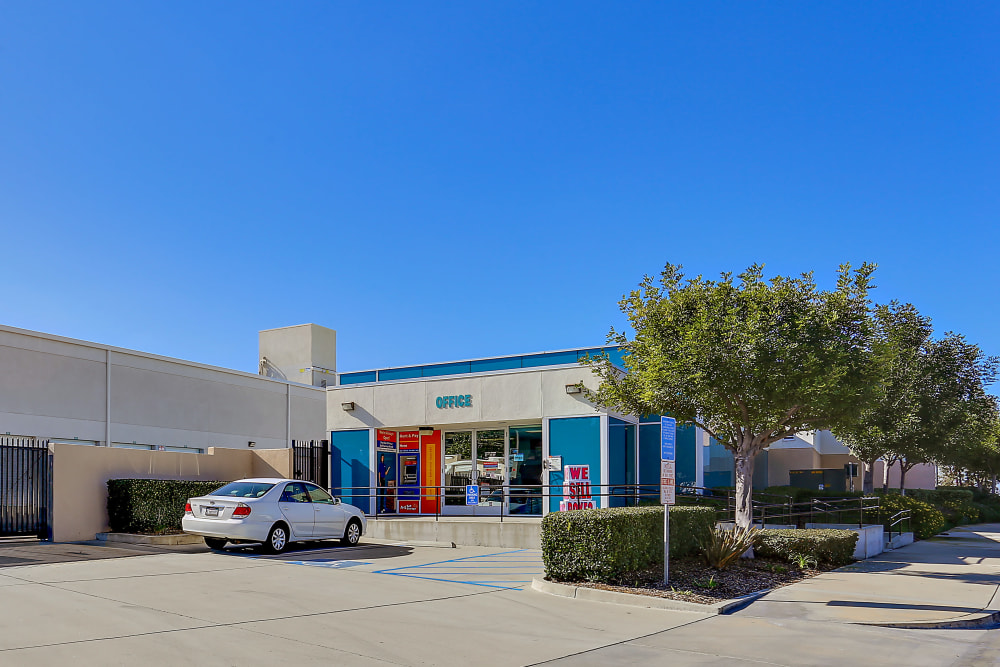 The front entrance to A-1 Self Storage in Lake Forest, California