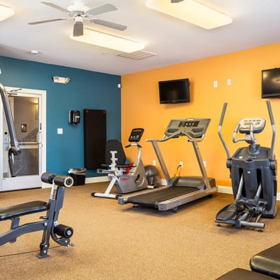 Fitness center at Cannon Mills in Dover, Delaware
