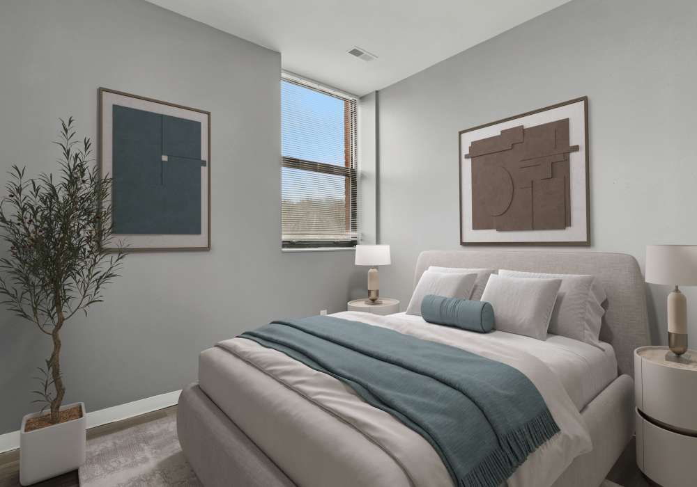 Bedroom at Elmore Apartments in Cincinnati, Ohio