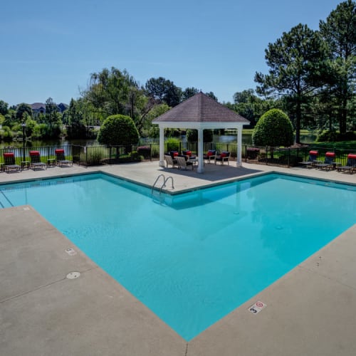 Swimming pool at One Norman Square in Cornelius, North Carolina