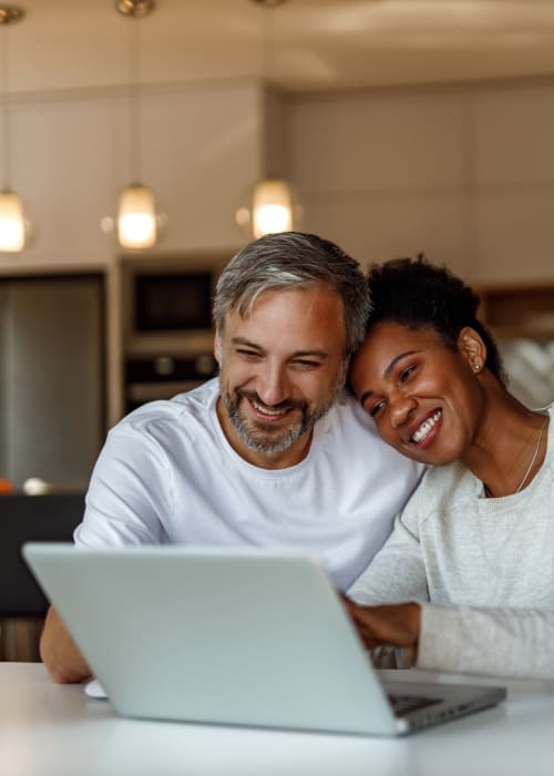 Residents shopping online at Enclave & Parc West in West Hartford, Connecticut