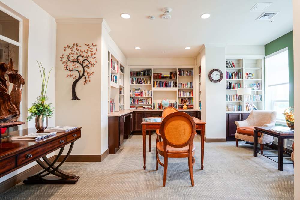 Library at Harmony at Harts Run in Glenshaw, Pennsylvania