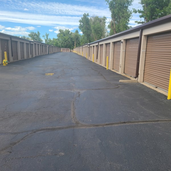 Outdoor storage units at StorQuest Self Storage in Arvada, Colorado