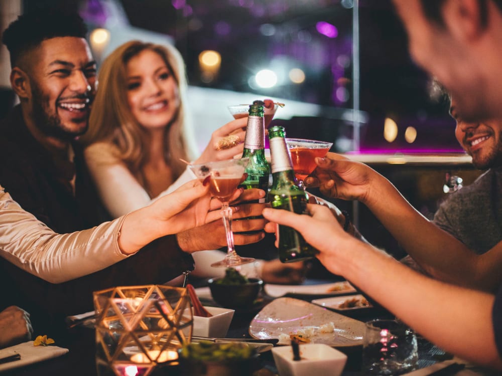 Friends out having drinks near The Piedmont in Tempe, Arizona