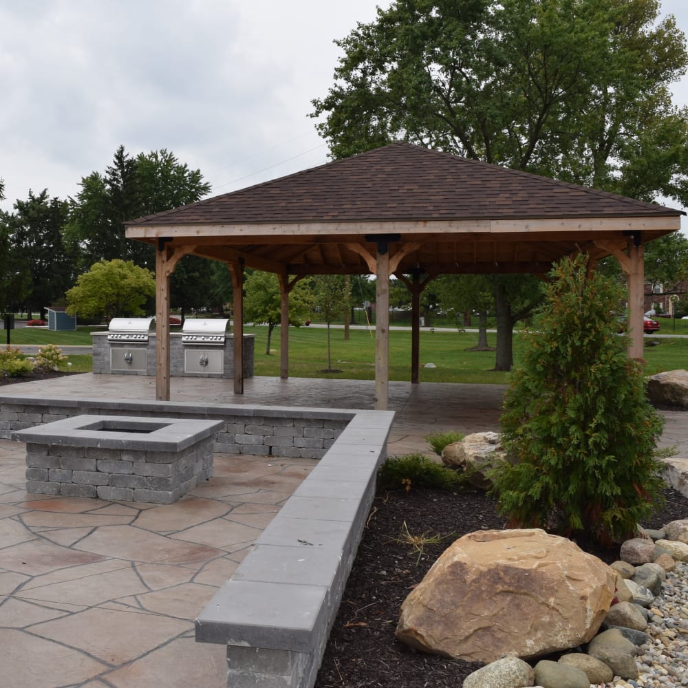 Grilling pavilion at Lakeshore Reserve Off 86th in Indianapolis, Indiana