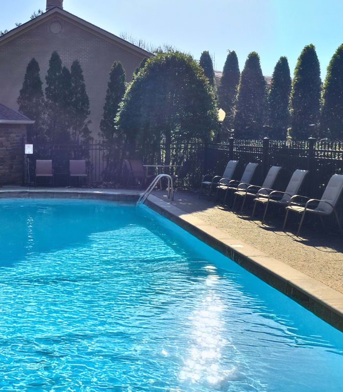 Swimming pool at Davenport Condominiums in Nashville, TN, for residents.