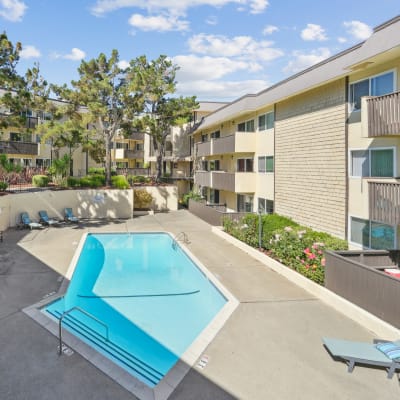 Swimming pool at The Ralston at Belmont Hills in Belmont, California